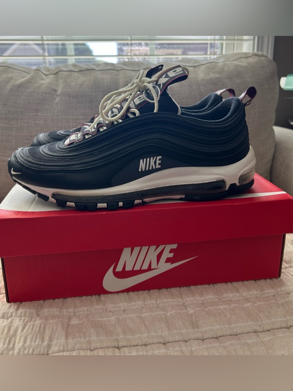 Nike Air Max 97 Premium Black White Men Size 10